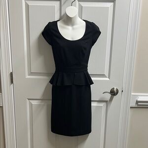 Rebecca Taylor Black Mini Dress with Peplum size 0 #346